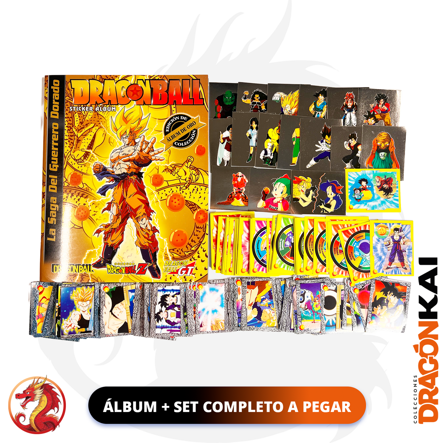 Álbum Dragon Ball: La Saga del Guerrero Dorado (Re. Navarrete - 2007) + Set completo a pegar