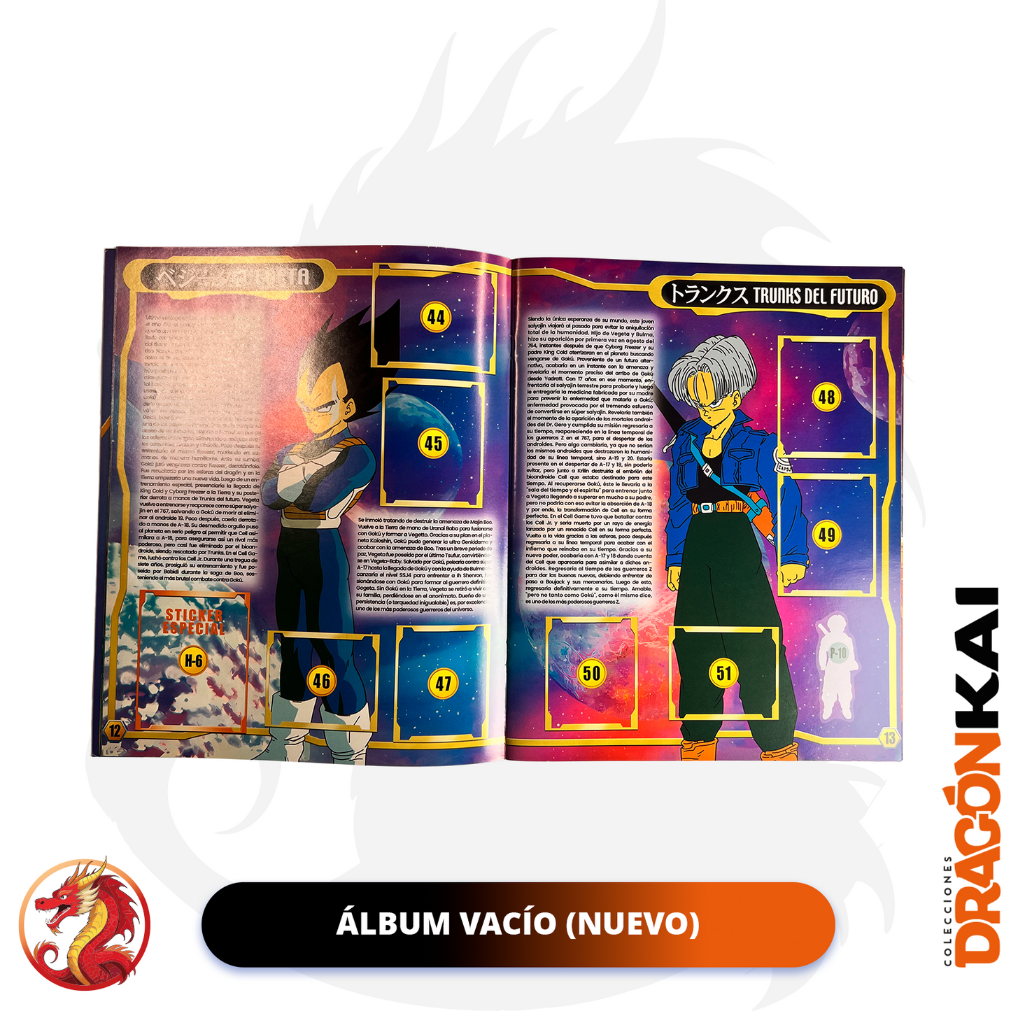 Álbum Dragon Ball: La Saga del Guerrero Dorado (Re. Navarrete - 2007) + Set completo a pegar