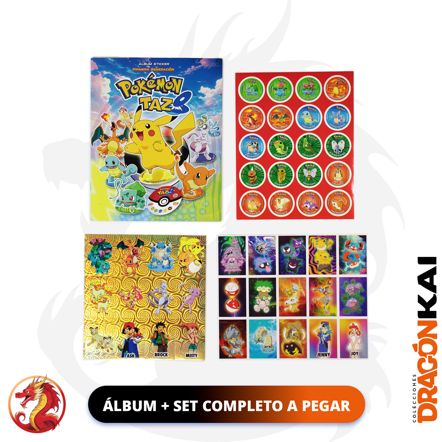 Guía de Tazos Pokémon + Set completo a pegar