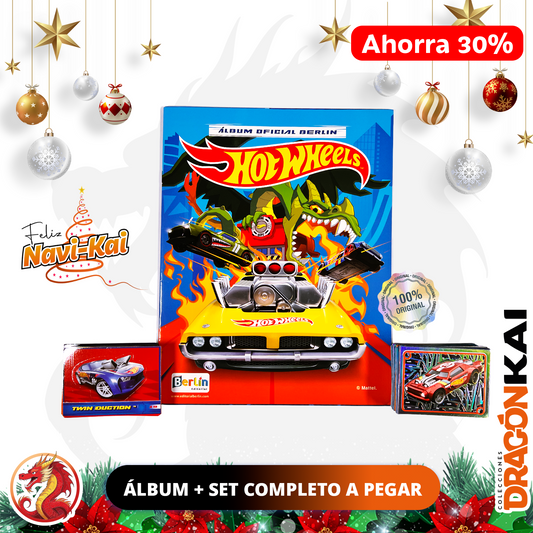 Álbum Hot Wheels (Editorial Berlín) + Set completo de estampas y tarjetas