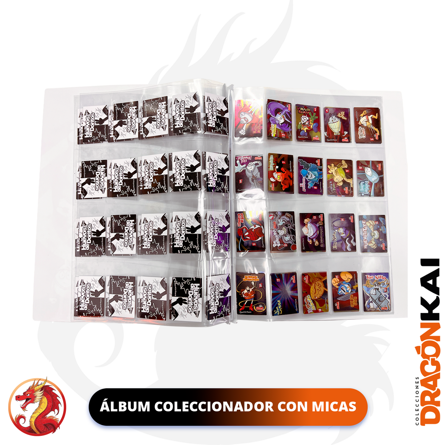 Colección de Stickers Huevo Cartoon (Sabritas y Doritos) + Álbum coleccionador