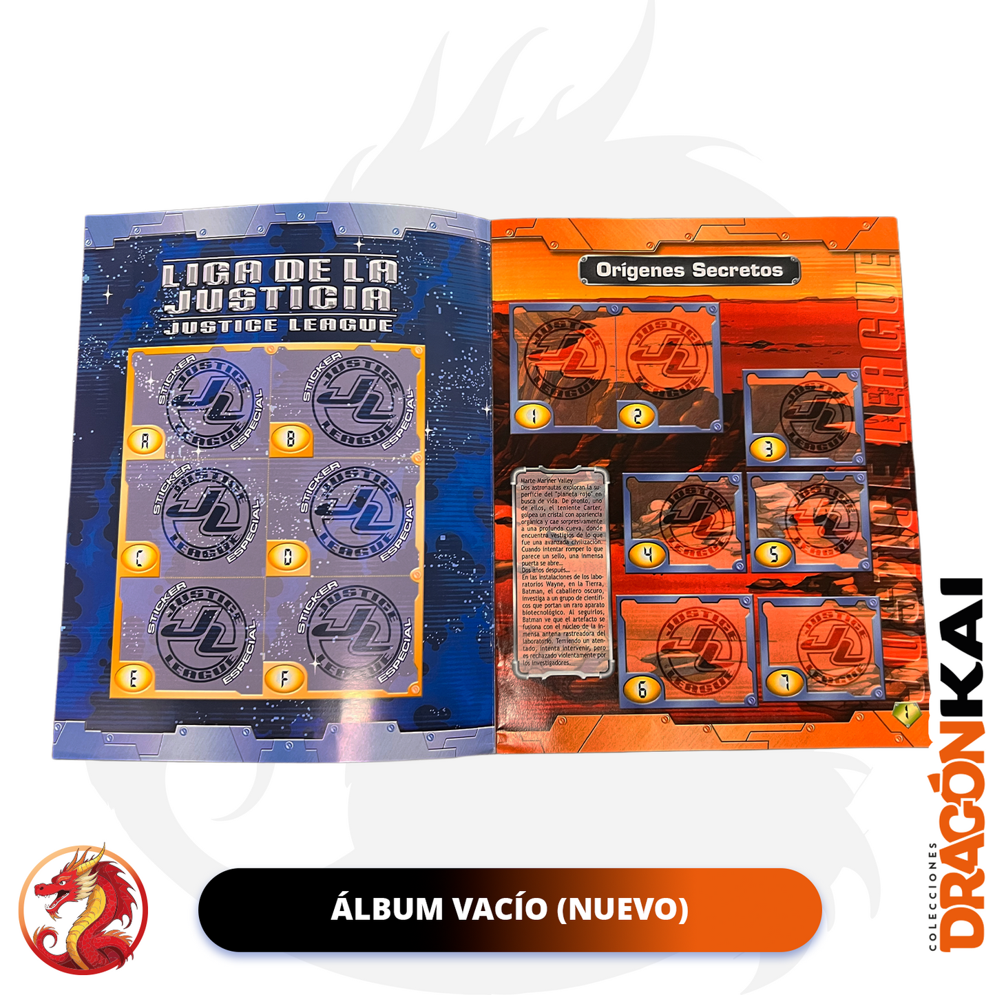 Álbum La Liga de la Justicia (Navarrete 2003) + Set completo a pegar