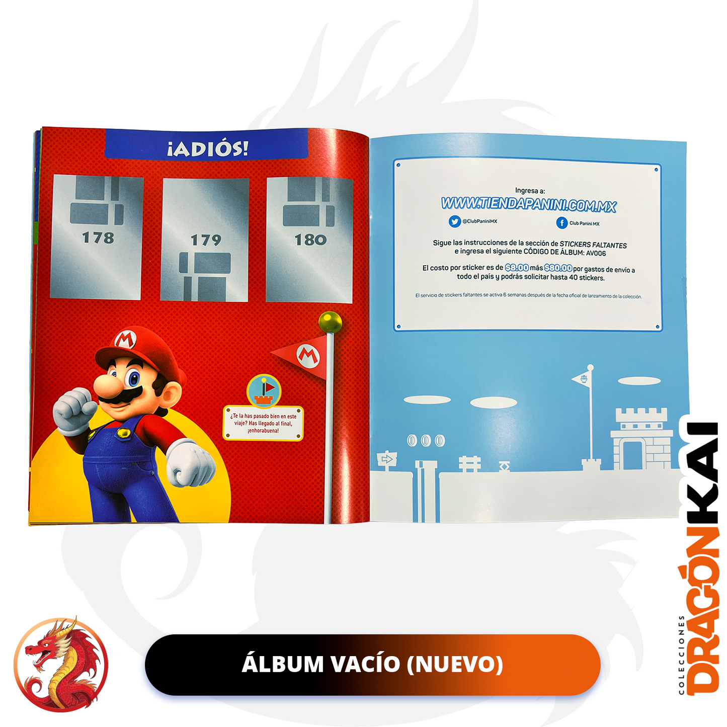 Álbum Super Mario (Panini 2025) + Set completo a pegar