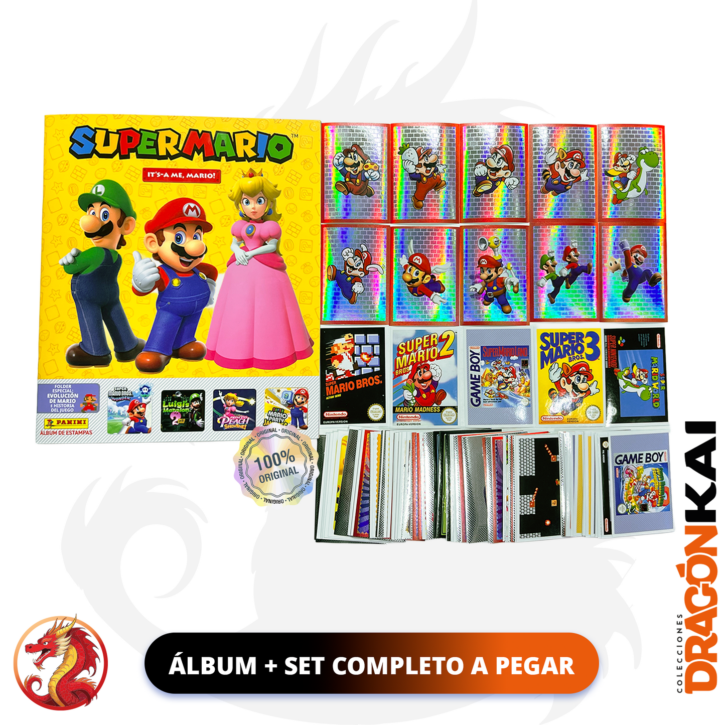 Álbum Super Mario (Panini 2025) + Set completo a pegar