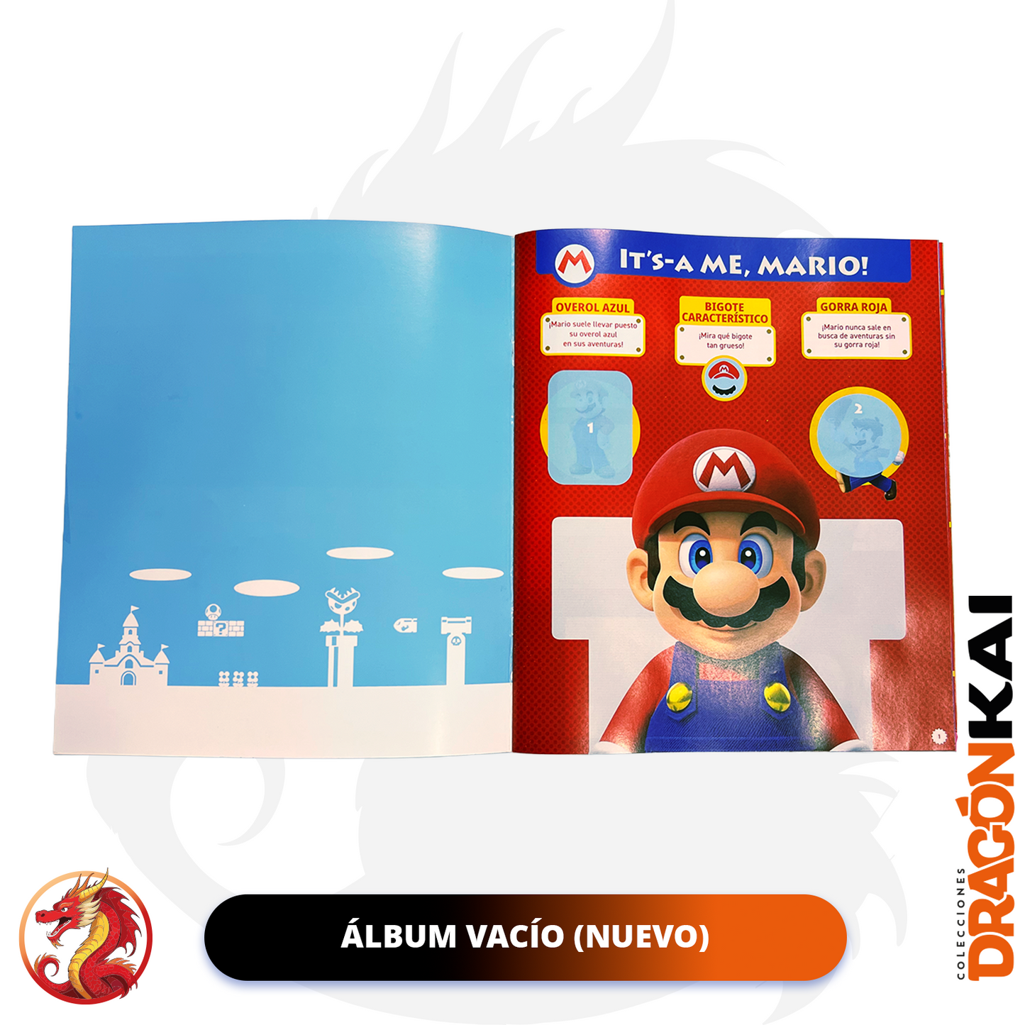 Álbum Super Mario (Panini 2025) + Set completo a pegar