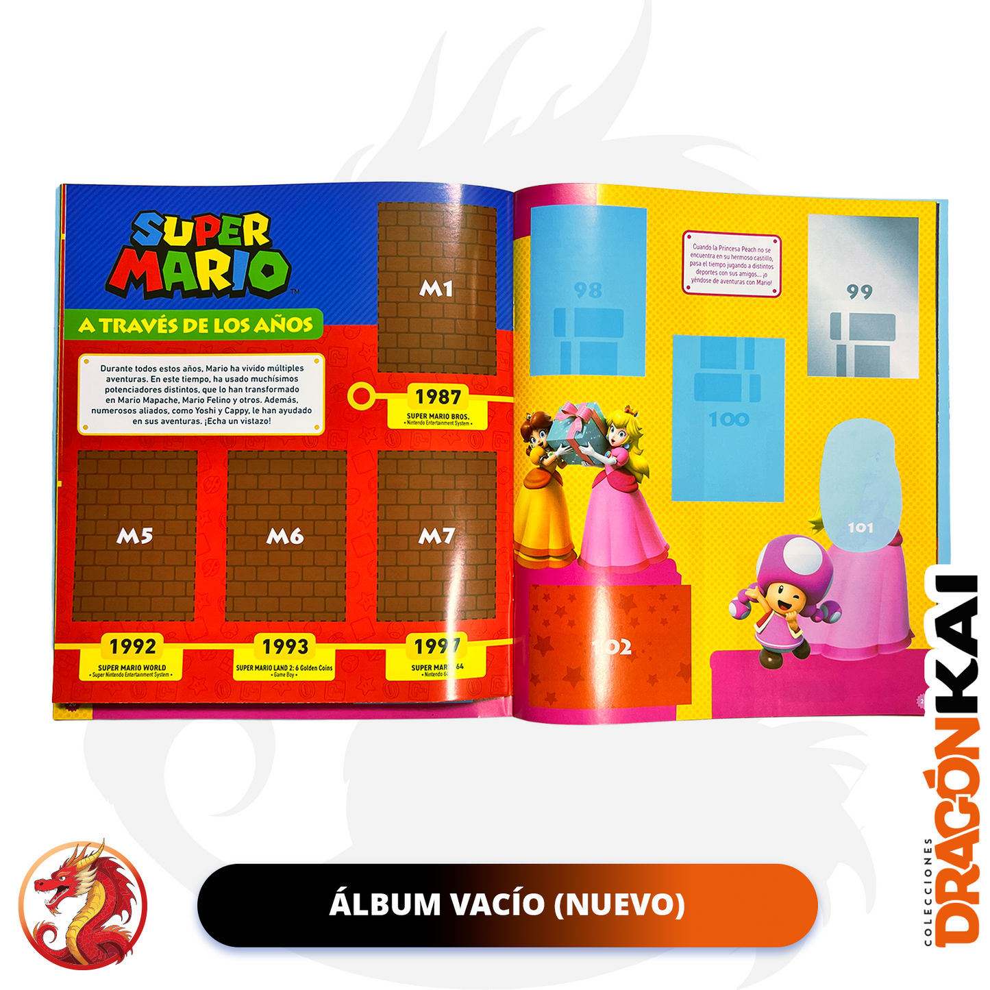 Álbum Super Mario (Panini 2025) + Set completo a pegar