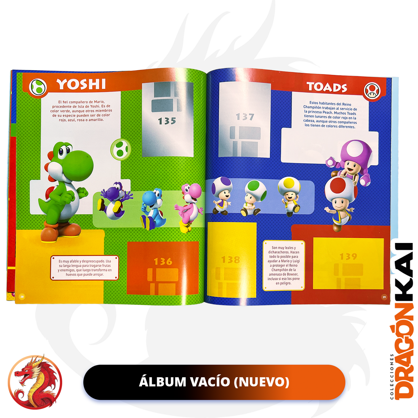 Álbum Super Mario (Panini 2025) + Set completo a pegar