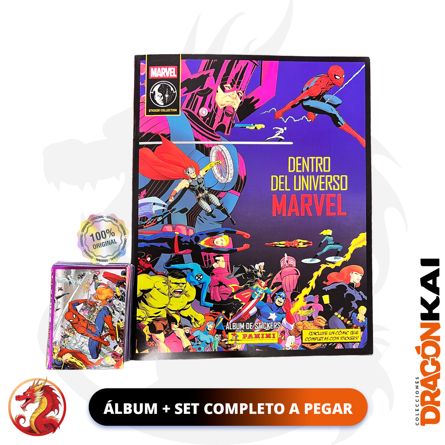 Álbum "Dentro del Universo Marvel” (Panini 2026) + set completo a pegar