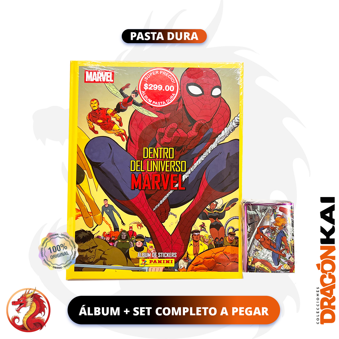 Álbum Pasta Dura "Dentro del Universo Marvel” (Panini 2026) + set completo a pegar