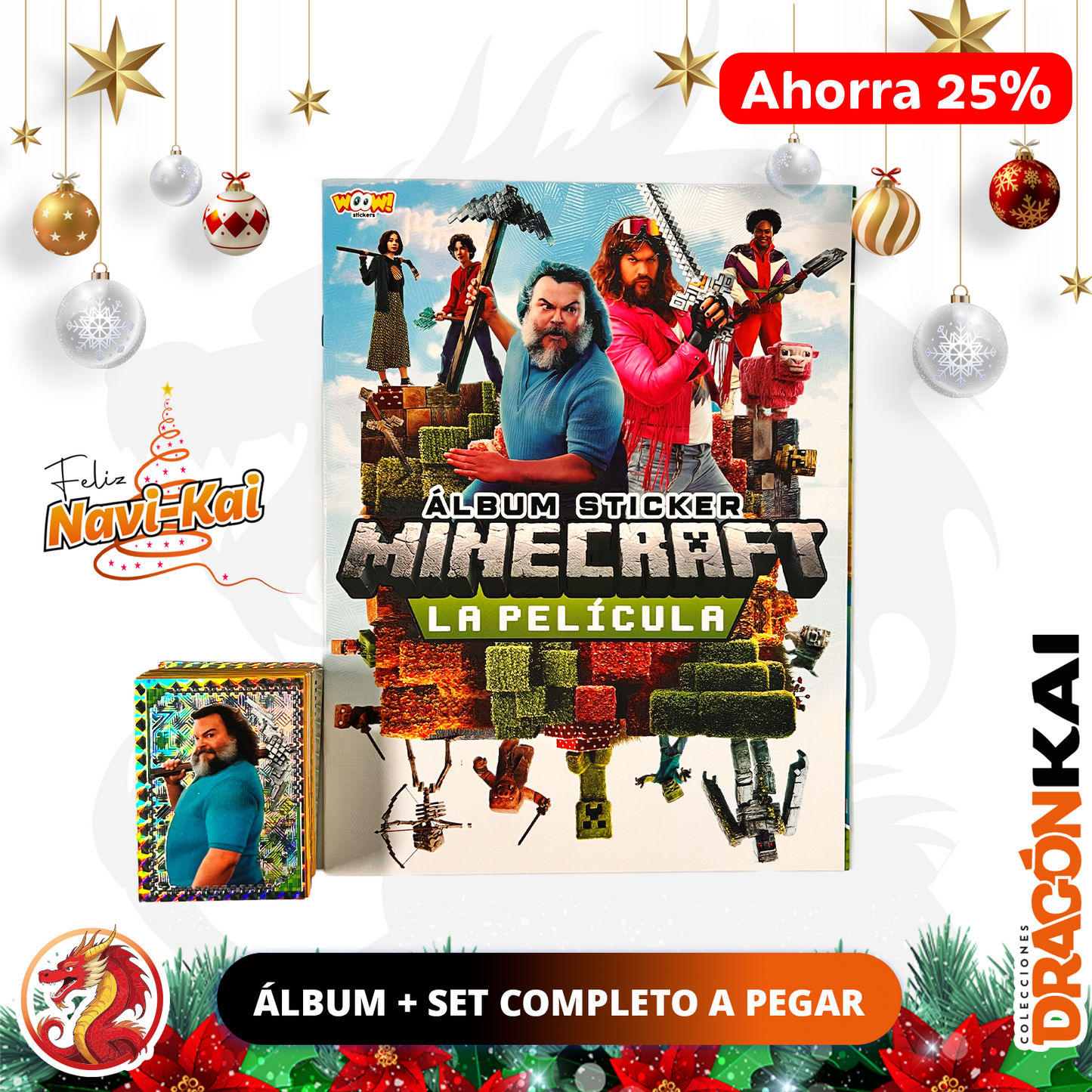 Álbum Minecraft: La Película (Woow Stickers) + Set completo a pegar