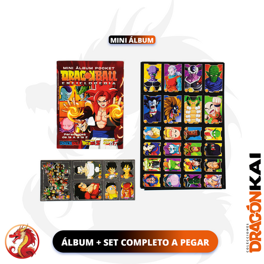 Mini Álbum Pocket Enciclopedia Dragon Ball (Re. Navarrete) + Set completo a pegar