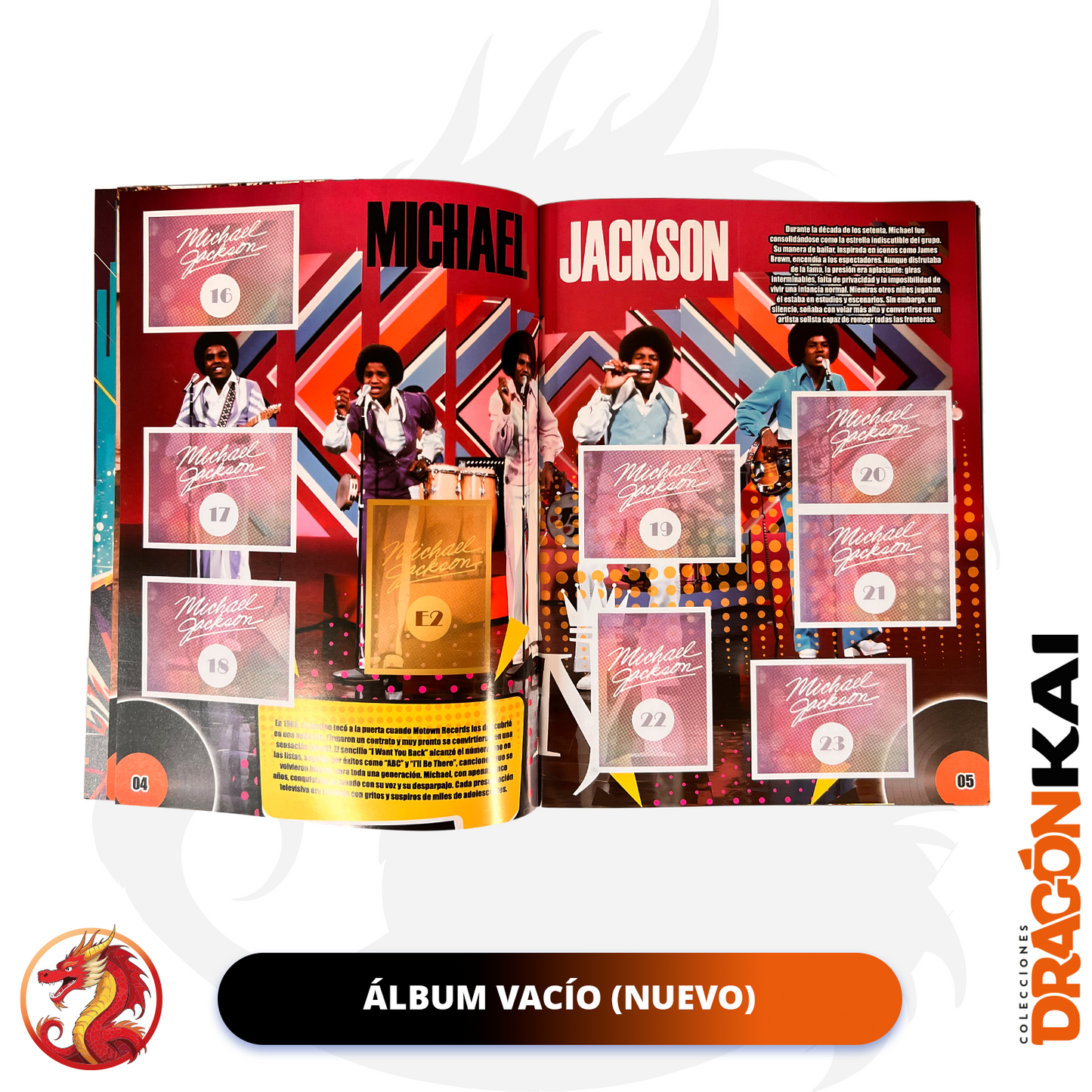 Álbum Michael Jackson + Set completo a pegar