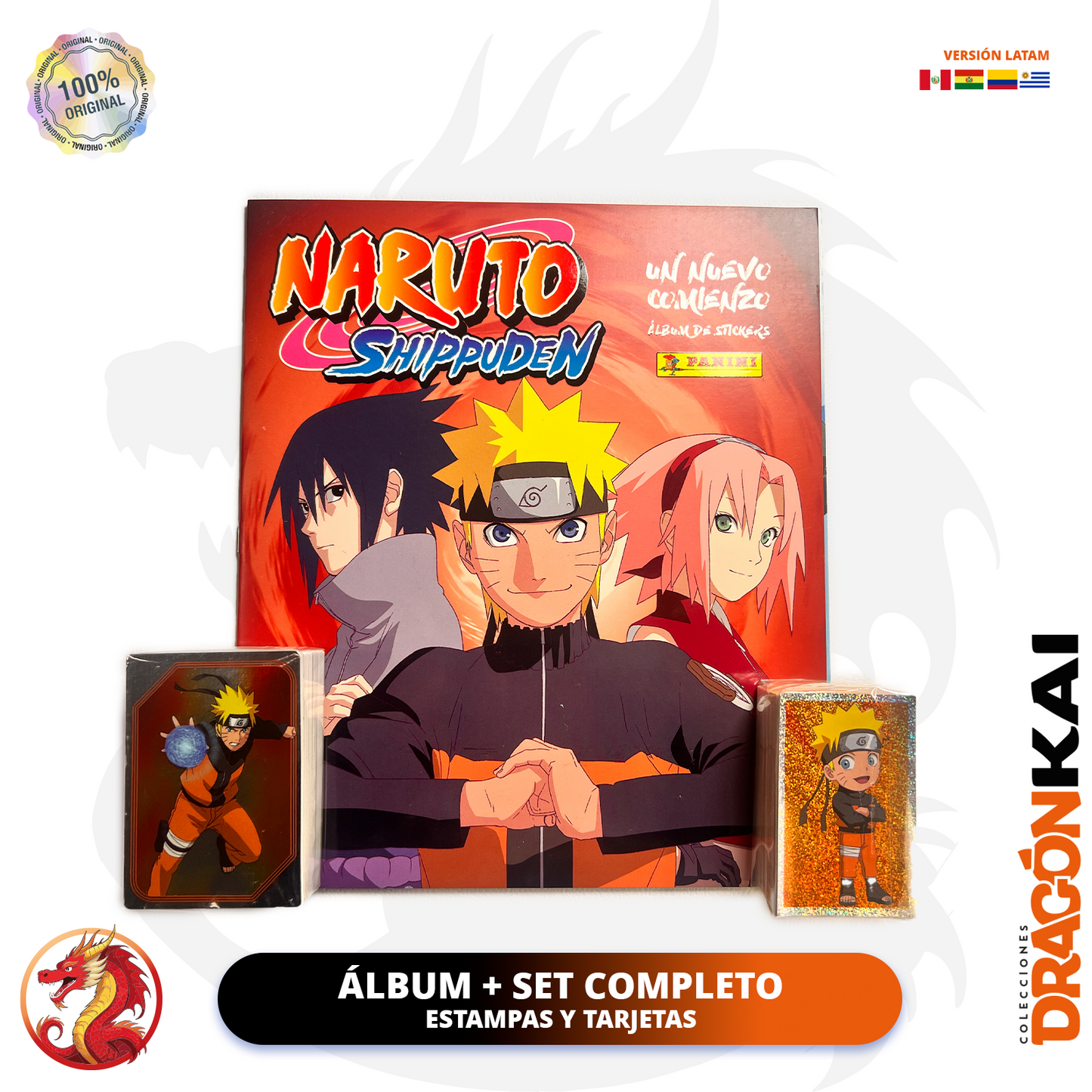 Álbum Naruto Shippuden: Un nuevo comienzo (Panini) + Set completo a pegar