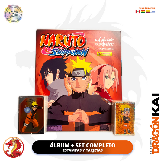 Álbum Naruto Shippuden: Un nuevo comienzo (Panini) + Set completo a pegar