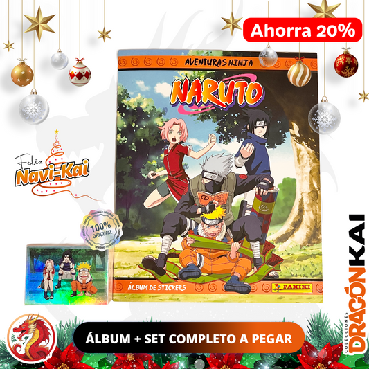 Álbum Naruto Aventuras Ninja (Panini) + Set completo a pegar