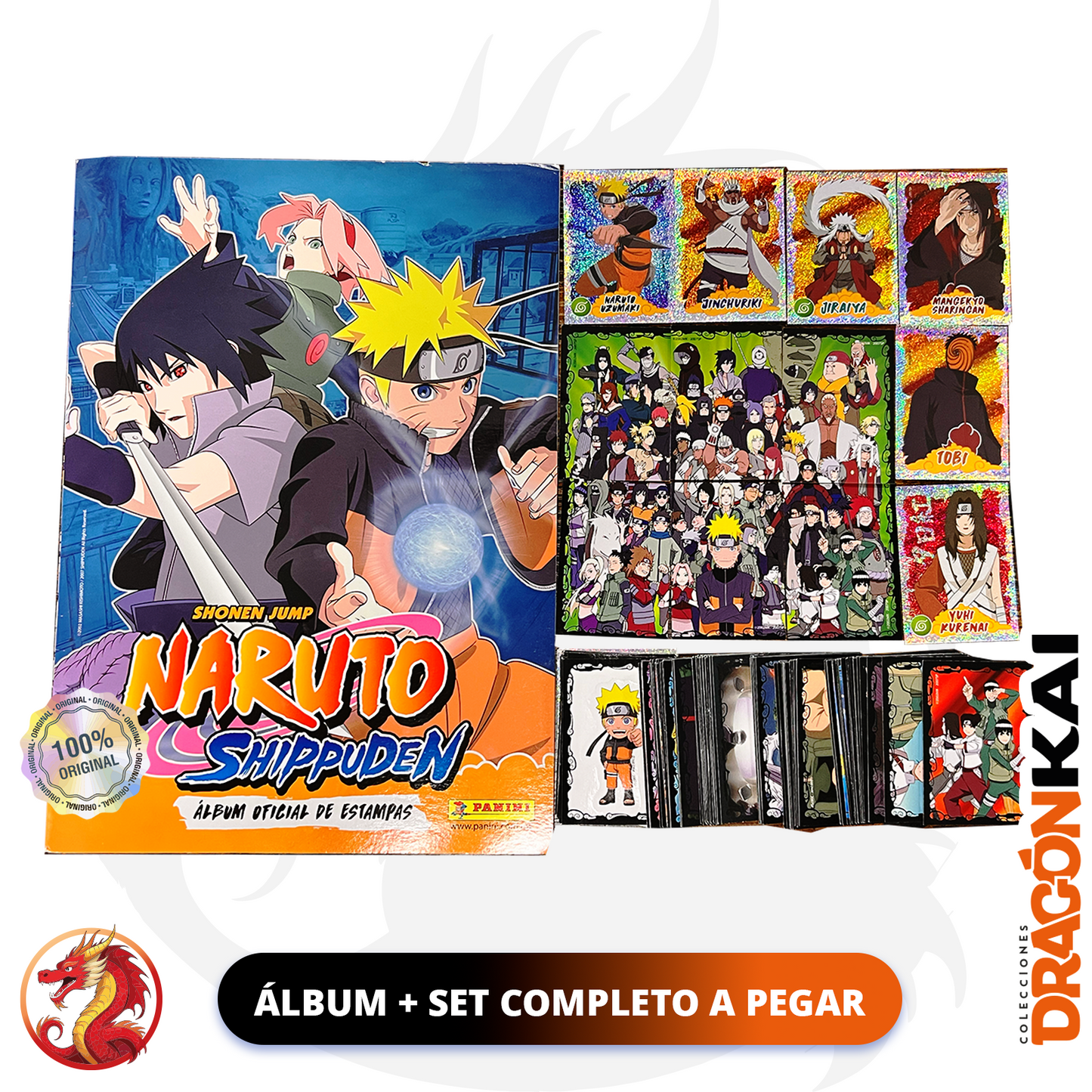 Álbum Naruto Shippuden (Panini 2016) + Set completo a pegar