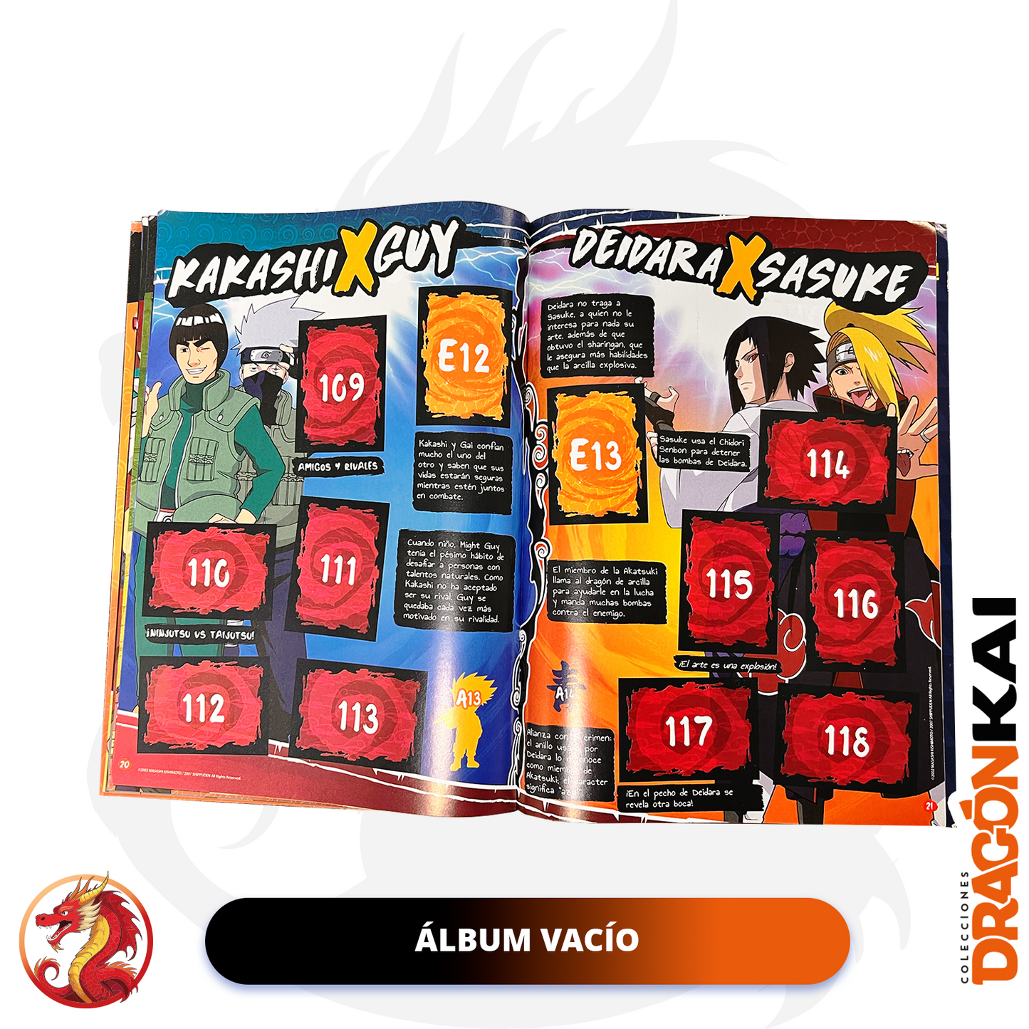 Álbum Naruto Shippuden (Panini 2016) + Set completo a pegar