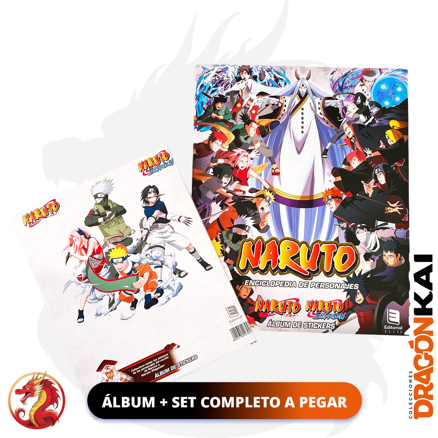 Álbum Enciclopedia Naruto y Naruto Shippuden + Set completo a pegar