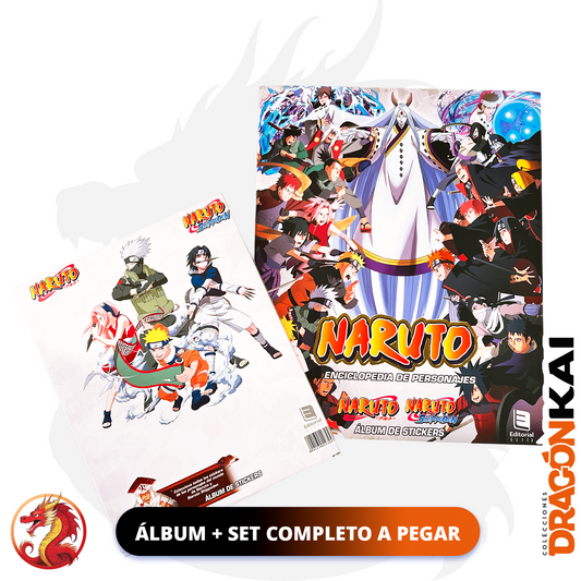 Álbum Enciclopedia Naruto y Naruto Shippuden + Set completo a pegar