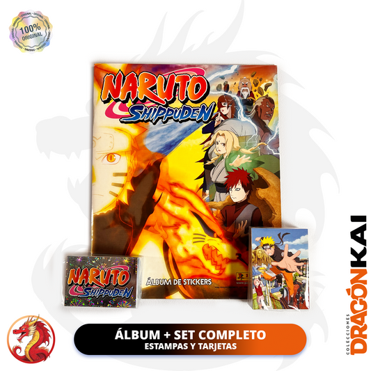 Álbum Naruto Shippuden 2022 (Panini) + Set completo de tarjetas y estampas a pegar