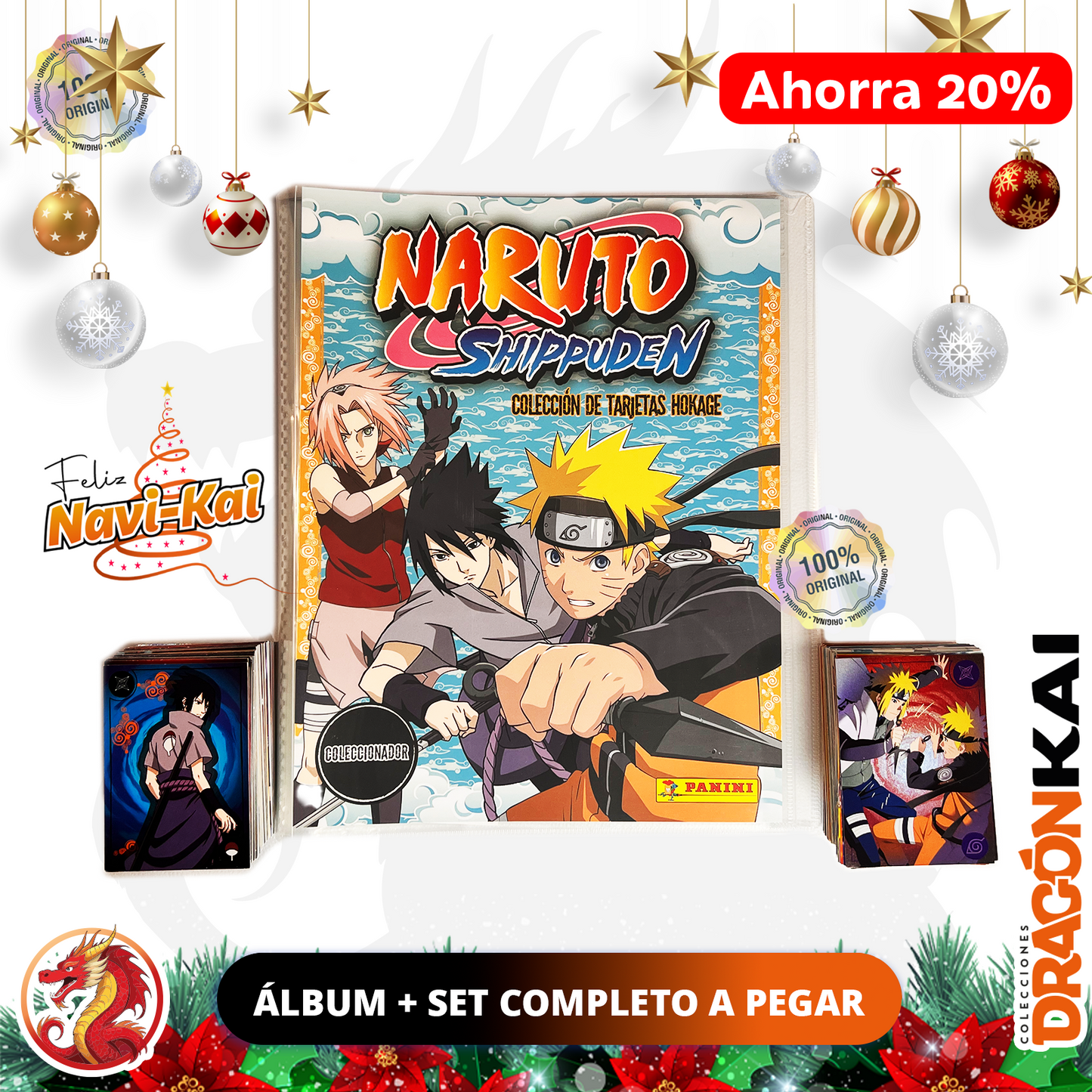 Colección Naruto Shippuden TCG (Panini) Set completo + Álbum Coleccionador
