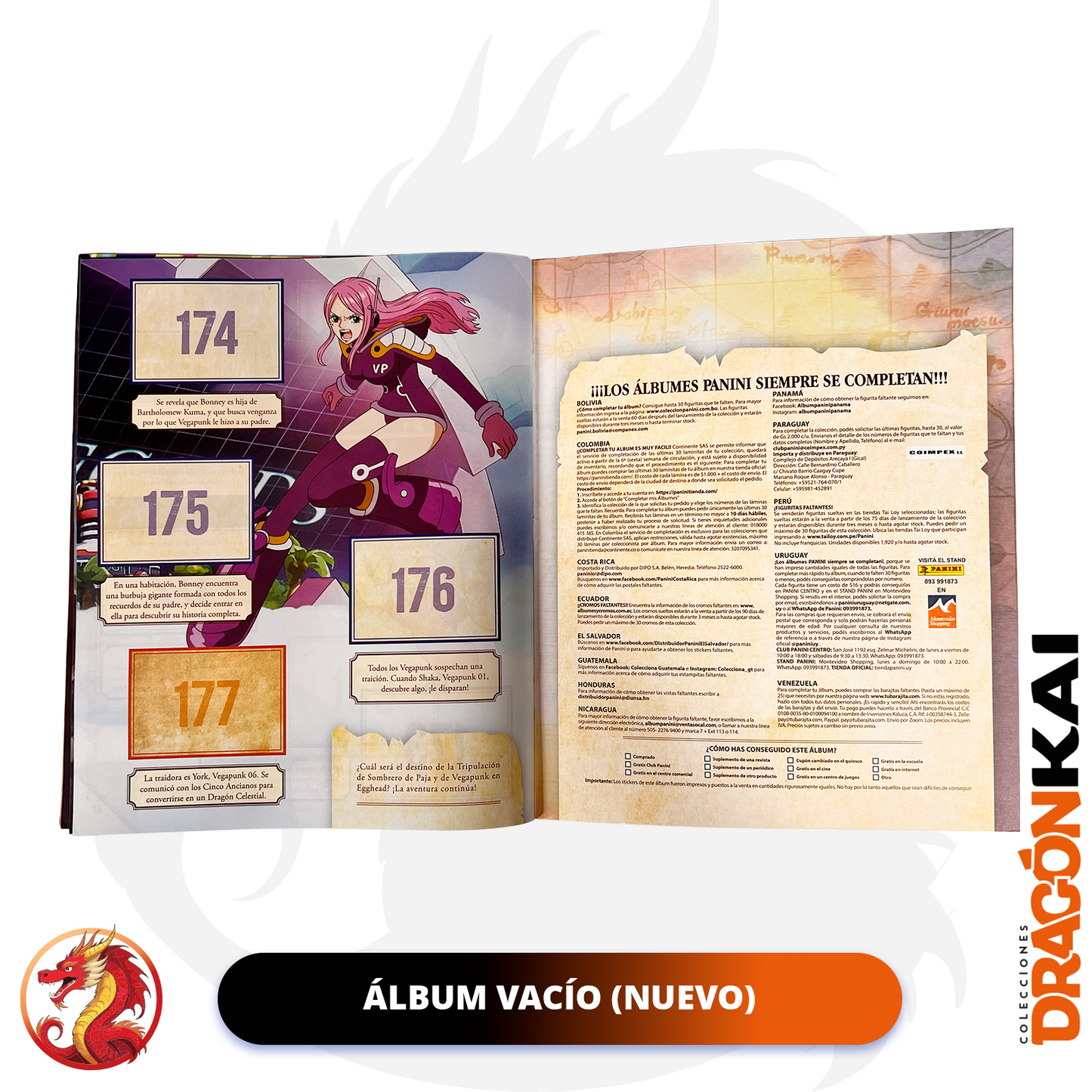 Álbum One Piece: Rumbo a Egghead (Panini 2025) + Set completo a pegar