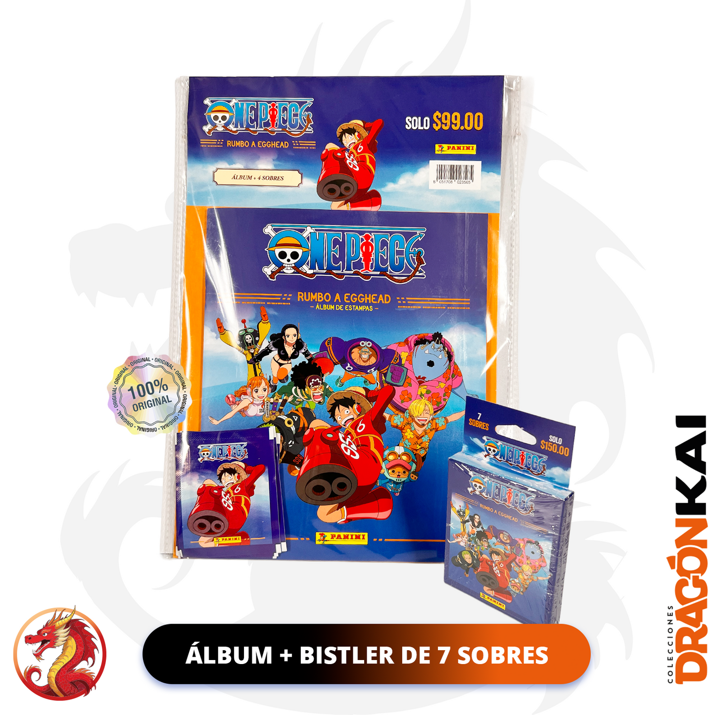 Colección One Piece: Rumbo a Egghead (Panini 2025) Álbum + Blister de 7 sobres