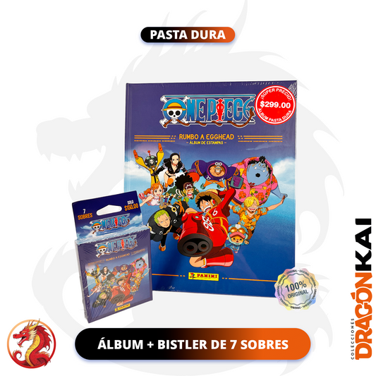 Colección One Piece: Rumbo a Egghead (Panini 2025) Álbum Pasta Dura + Blister de 7 sobres