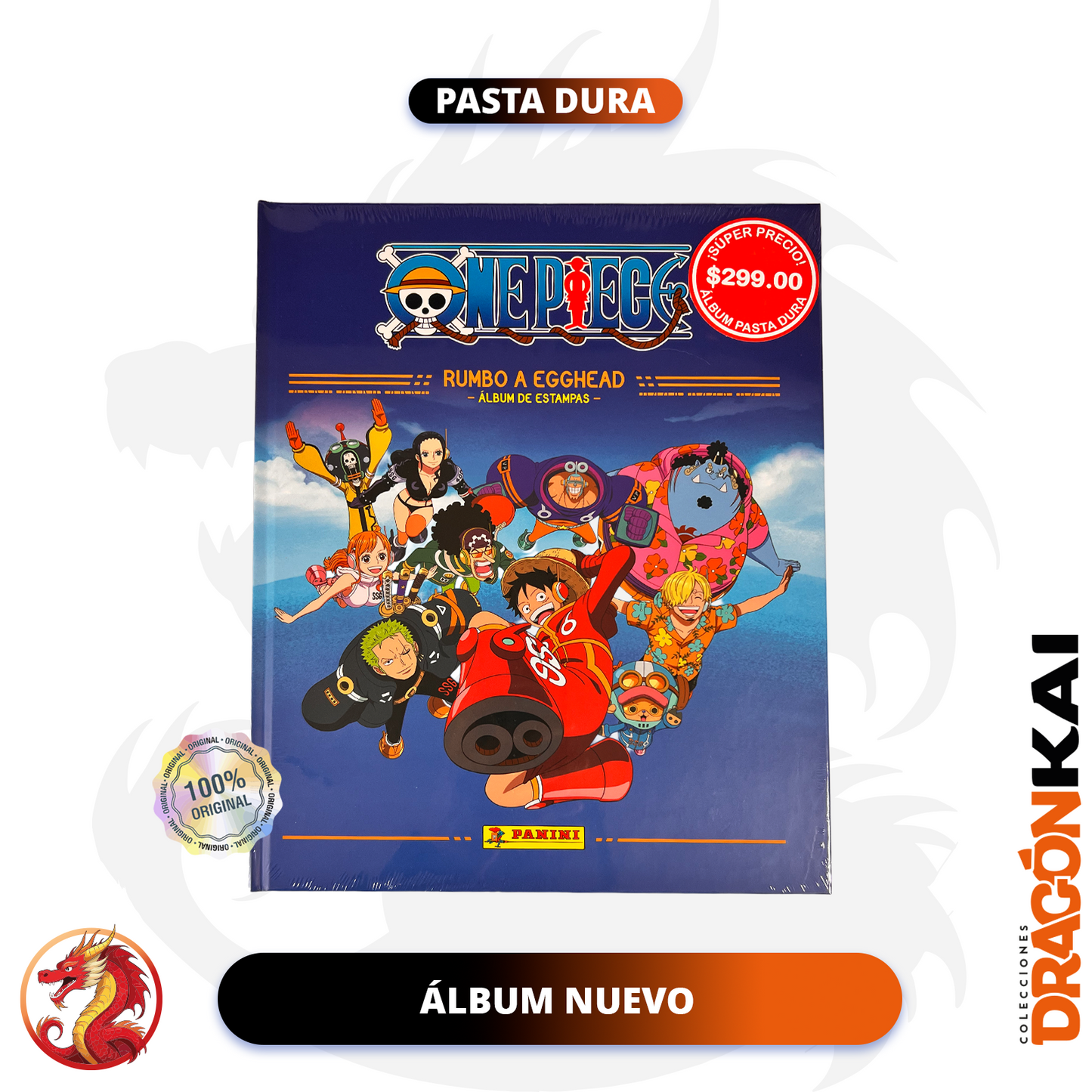 Álbum Pasta Dura One Piece: Rumbo a Egghead (Panini 2025) + set completo a pegar
