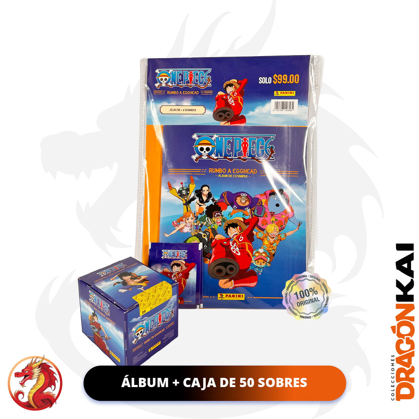 Colección One Piece: Rumbo a Egghead (Panini 2025) Álbum + Caja de 50 sobres