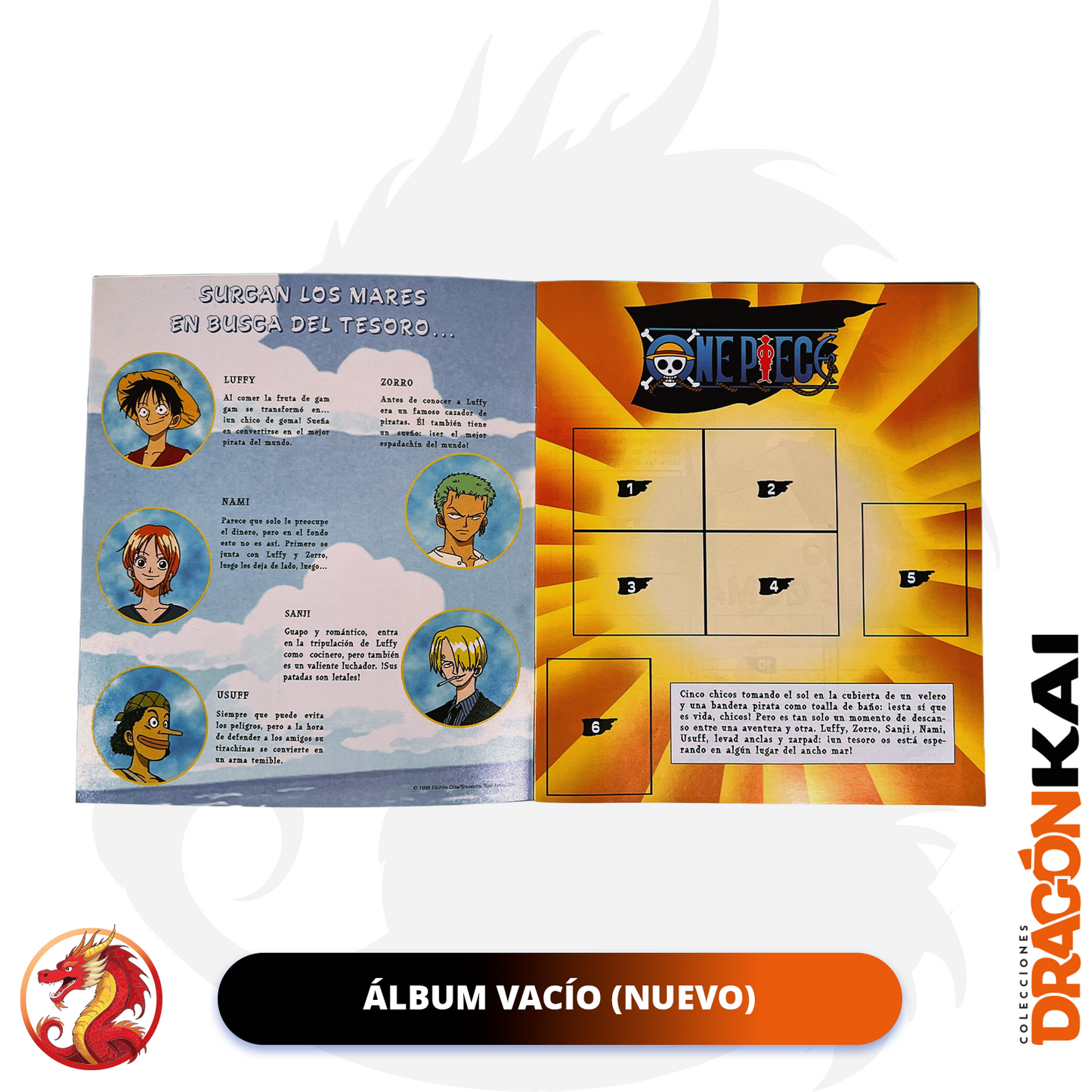 Álbum One Piece (Re. Panini 1999) + Set Completo a pegar