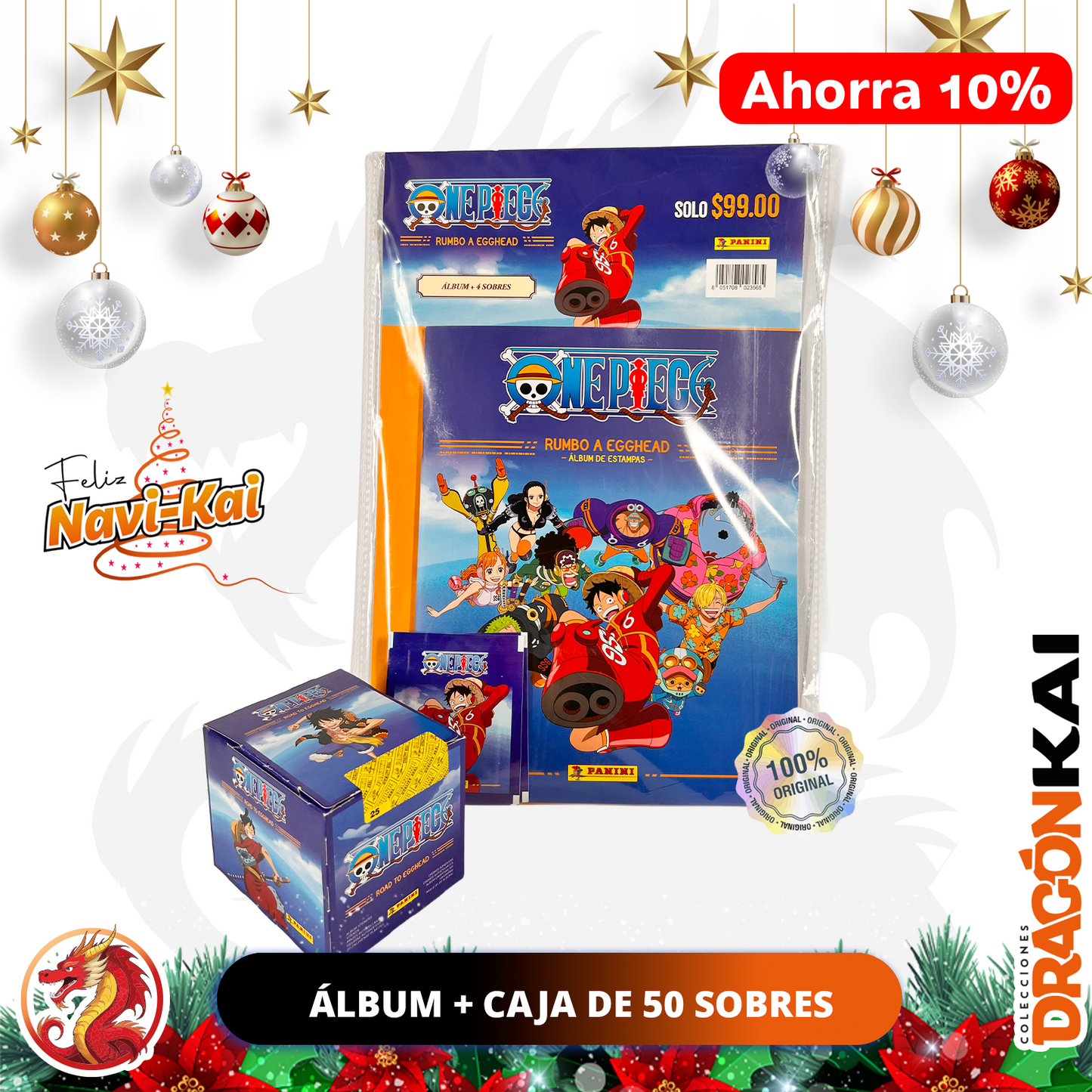 Colección One Piece: Rumbo a Egghead (Panini 2025) Álbum + Caja de 50 sobres