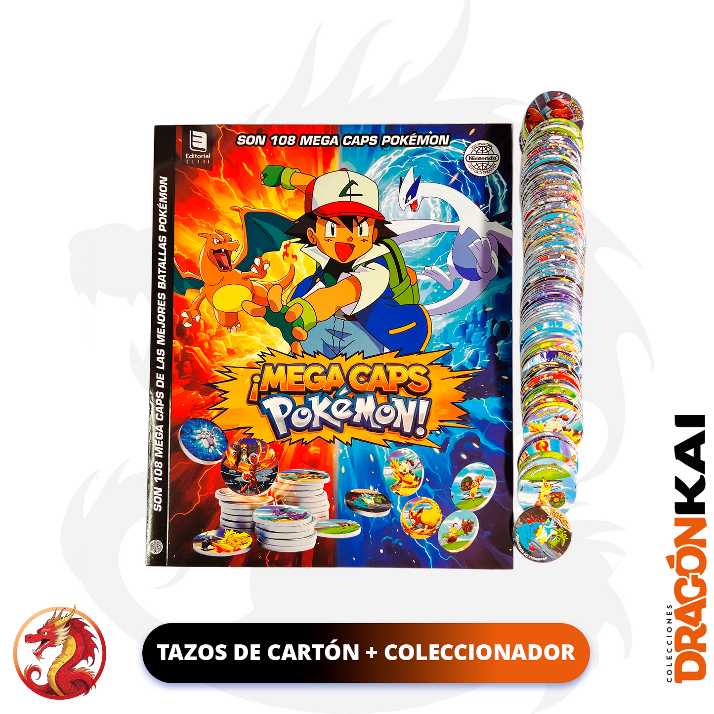 Álbum Pasta Dura Enciclopedia Pokémon Galaxy + Set completo a pegar (Incluye CAPS)