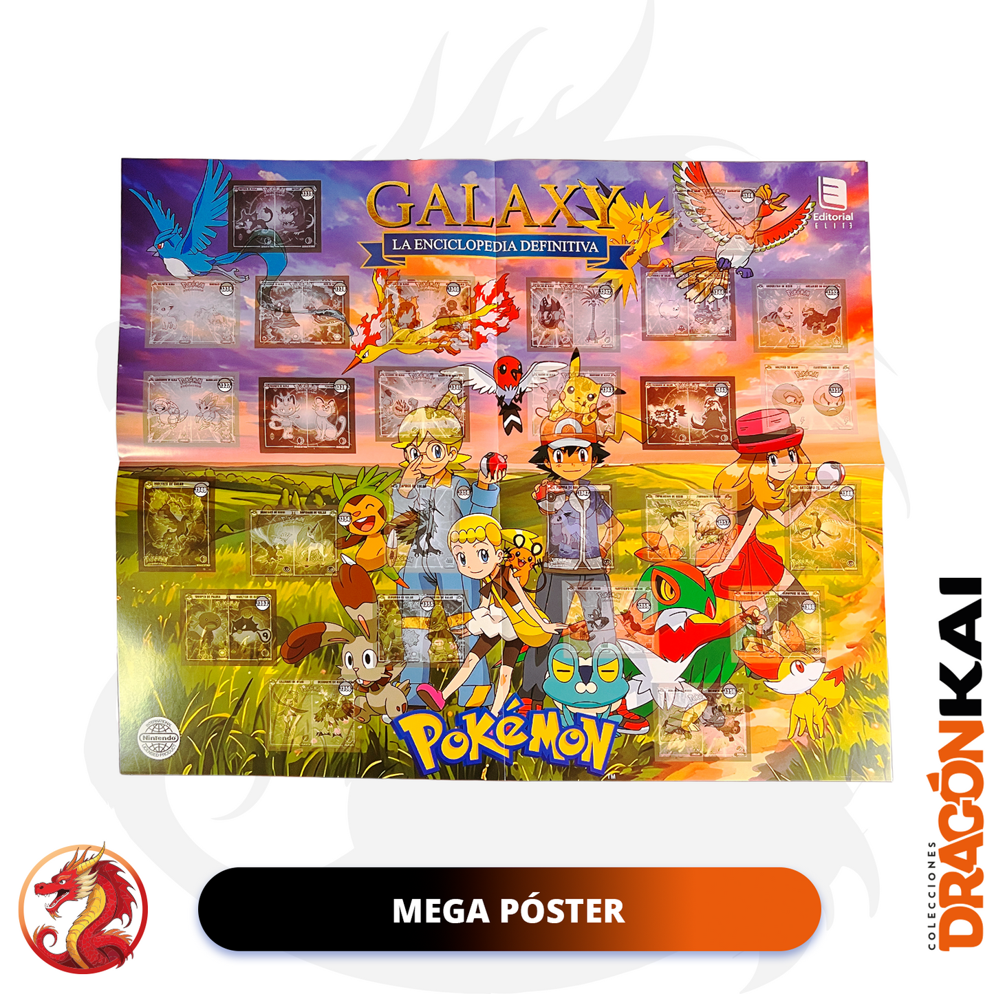 Álbum Pasta Dura Enciclopedia Pokémon Galaxy + Set completo a pegar (Incluye CAPS)