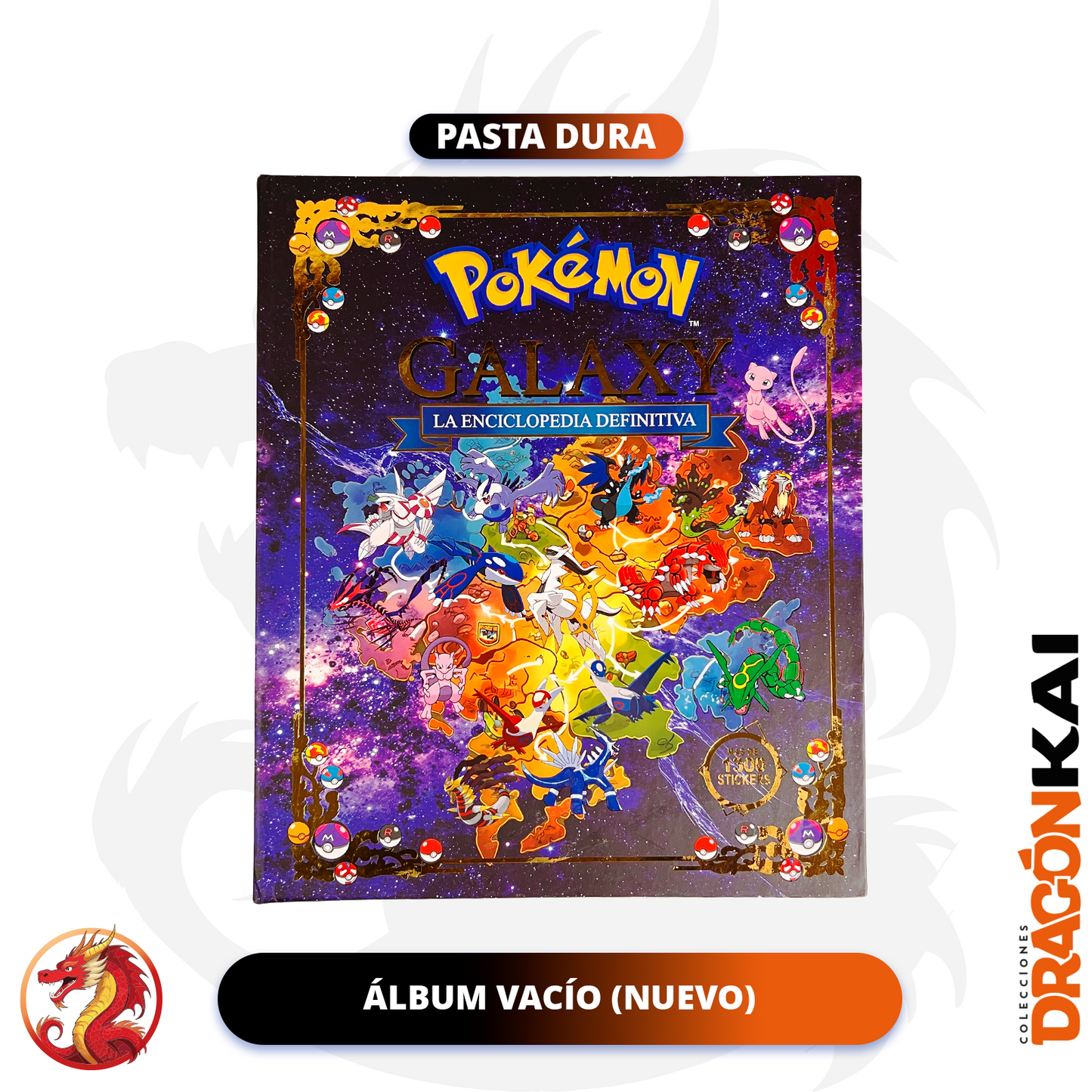 Álbum Pasta Dura Enciclopedia Pokémon Galaxy + Set completo a pegar (Incluye CAPS)