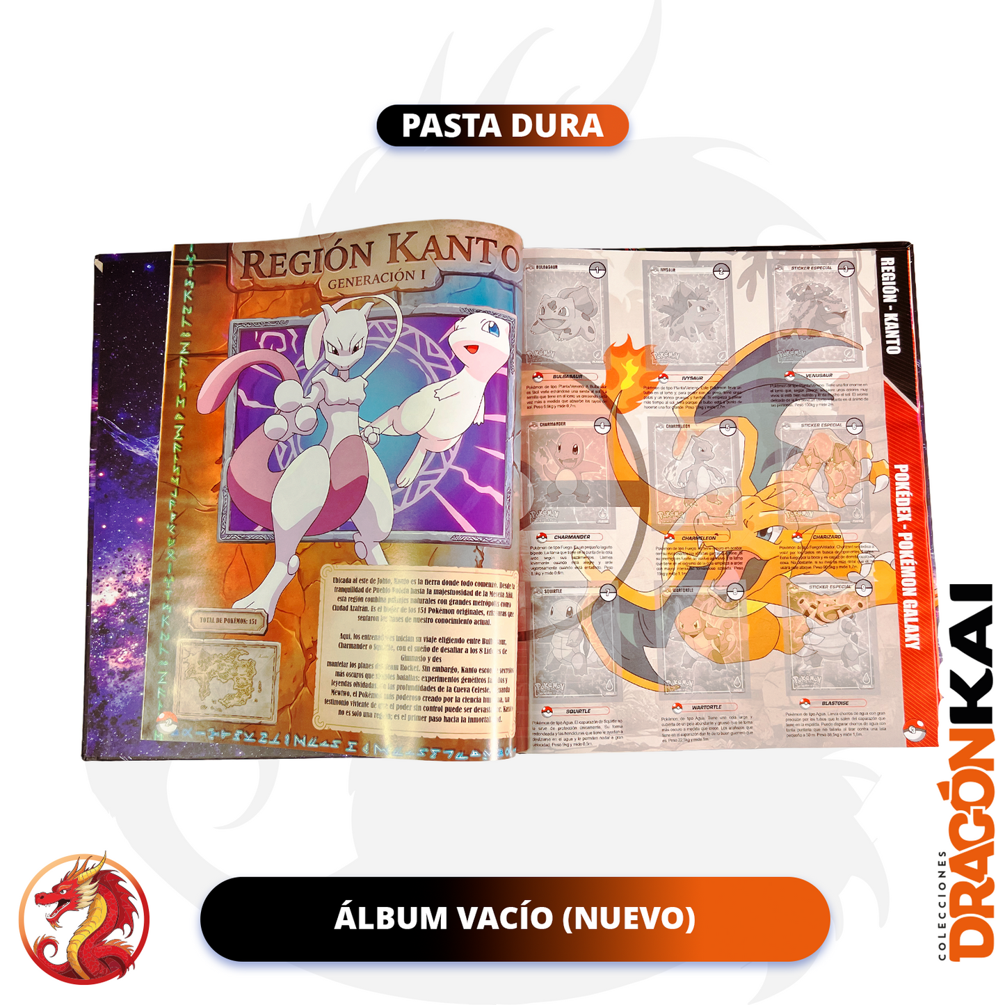 Álbum Pasta Dura Enciclopedia Pokémon Galaxy + Set completo a pegar (Incluye CAPS)
