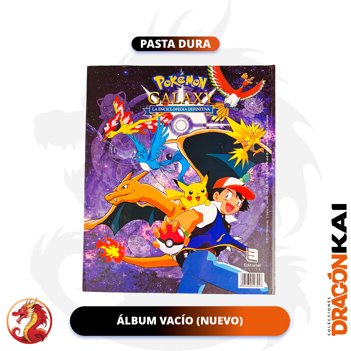 Álbum Pasta Dura Enciclopedia Pokémon Galaxy + Set completo a pegar (Incluye CAPS)