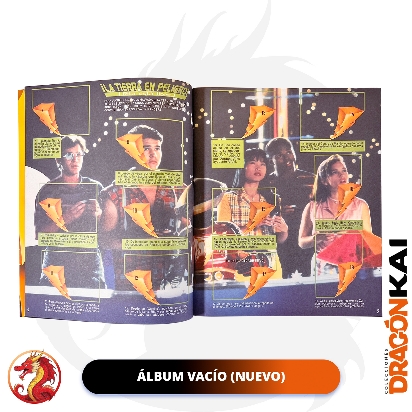 Álbum Power Ranger: Mighty Morphin (Re. Navarrete) + Set completo a pegar