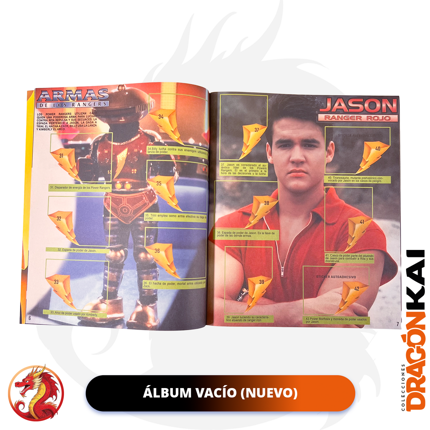 Álbum Power Ranger: Mighty Morphin (Re. Navarrete) + Set completo a pegar