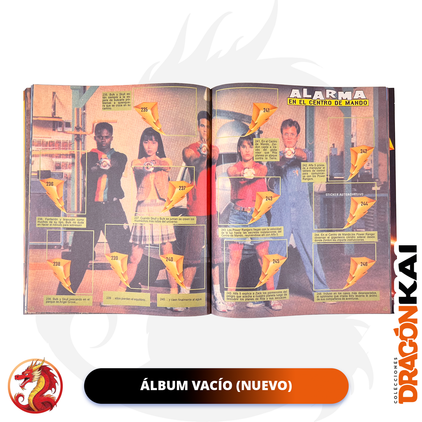 Álbum Power Ranger: Mighty Morphin (Re. Navarrete) + Set completo a pegar