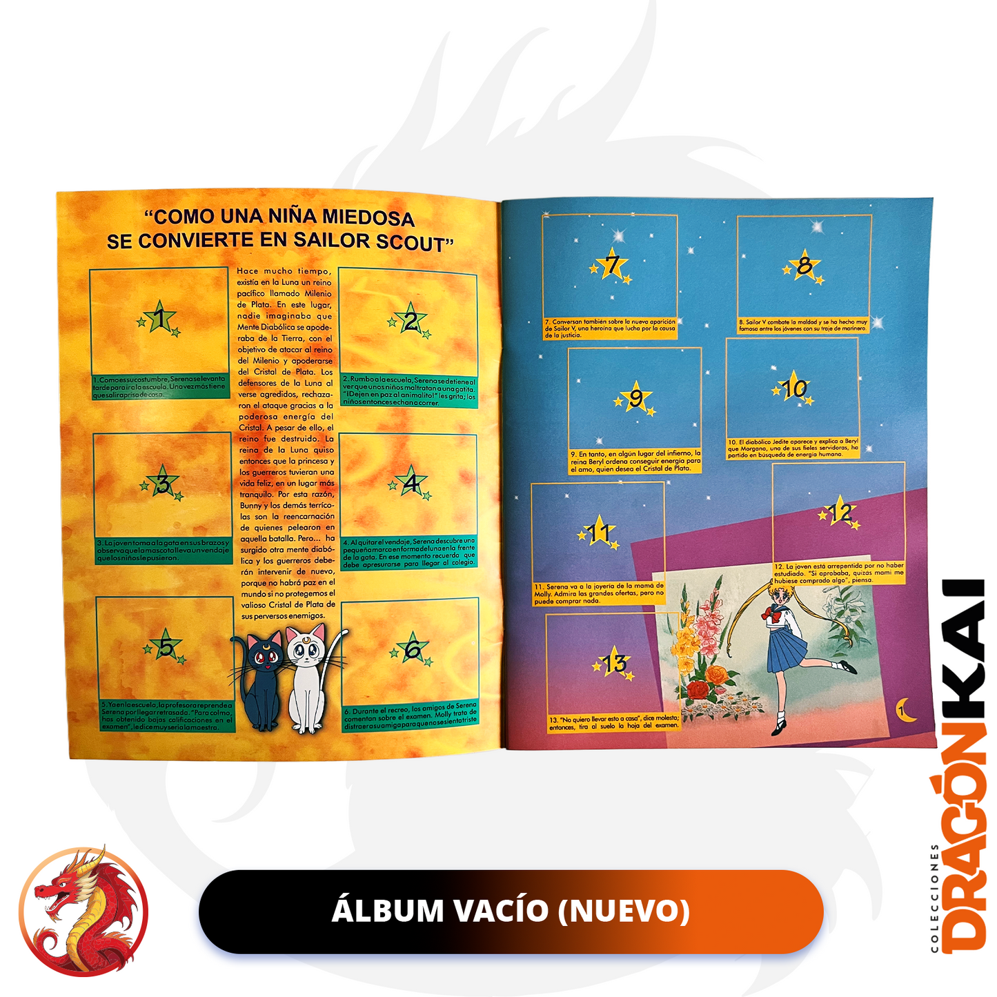 Álbum Sailor Moon (Re. Navarrete) + Set completo a pegar
