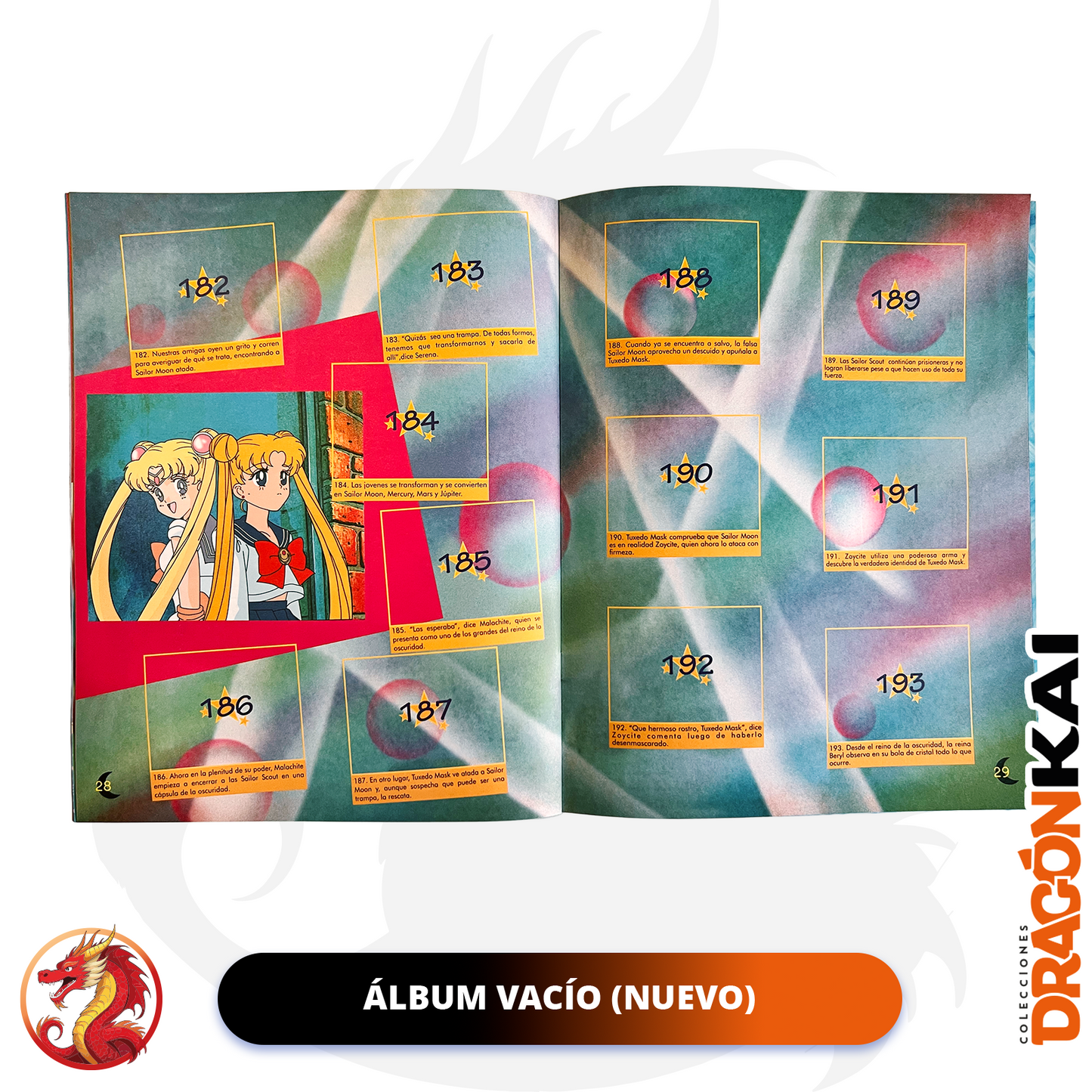 Álbum Sailor Moon (Re. Navarrete) + Set completo a pegar
