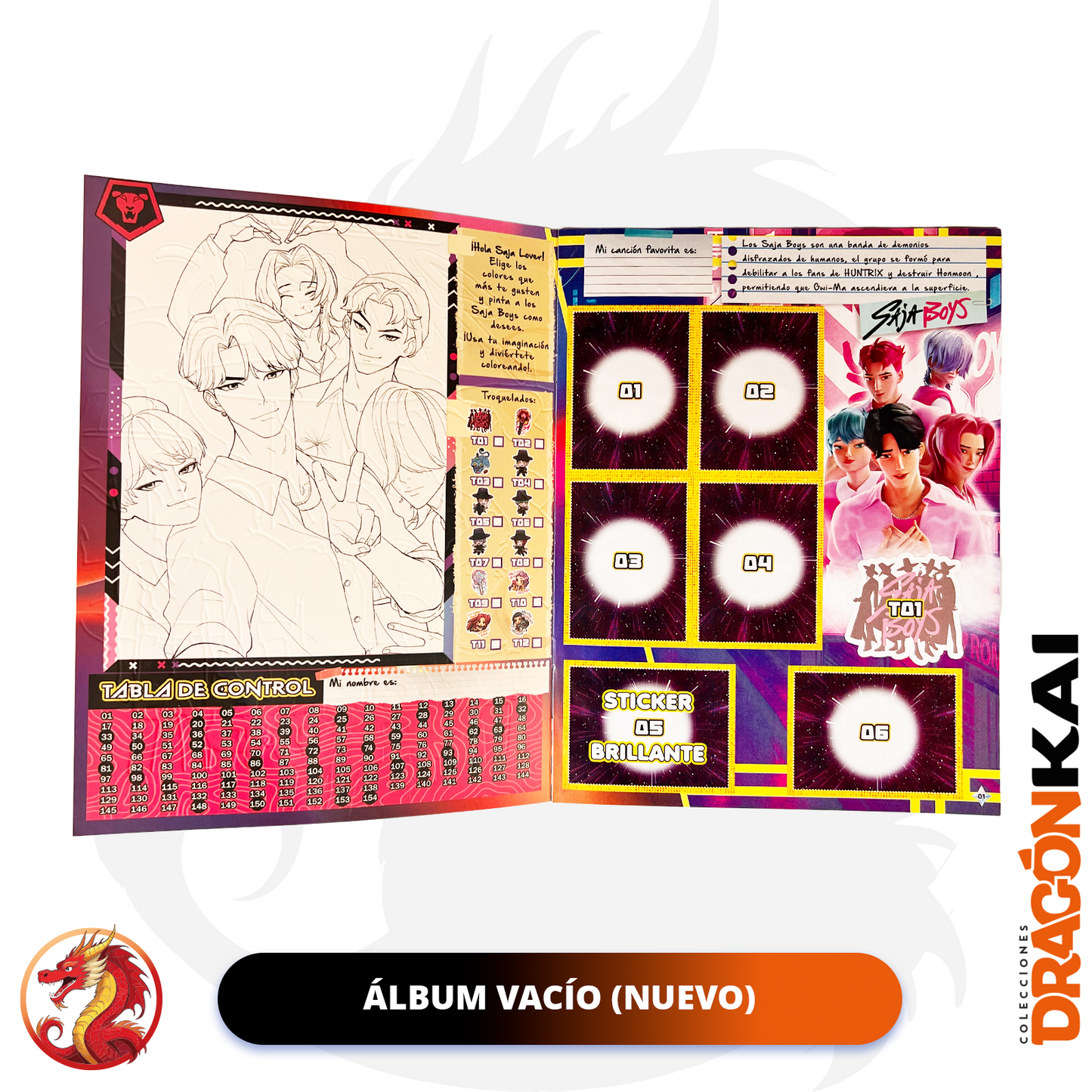 Álbum Saja Boys (Editorial Woow Stickers) + Set completo a pegar