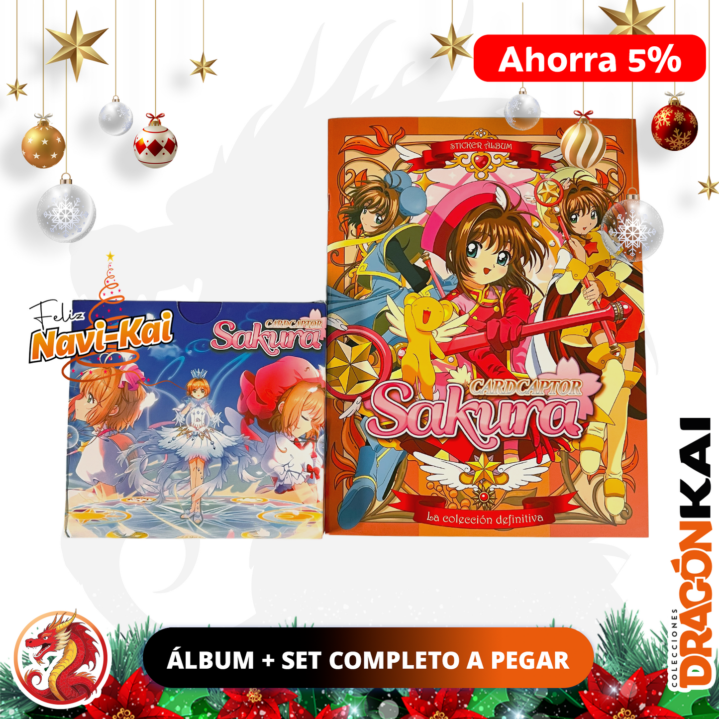Álbum Sakura: Colección Definitiva + Set completo a pegar + Cartas Clow, Sakura y Clear