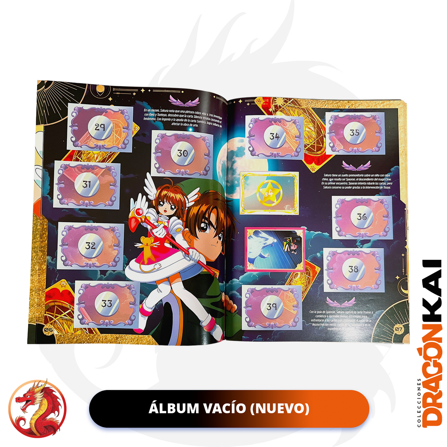 Álbum Sakura: Colección Definitiva + Set completo a pegar + Cartas Clow, Sakura y Clear