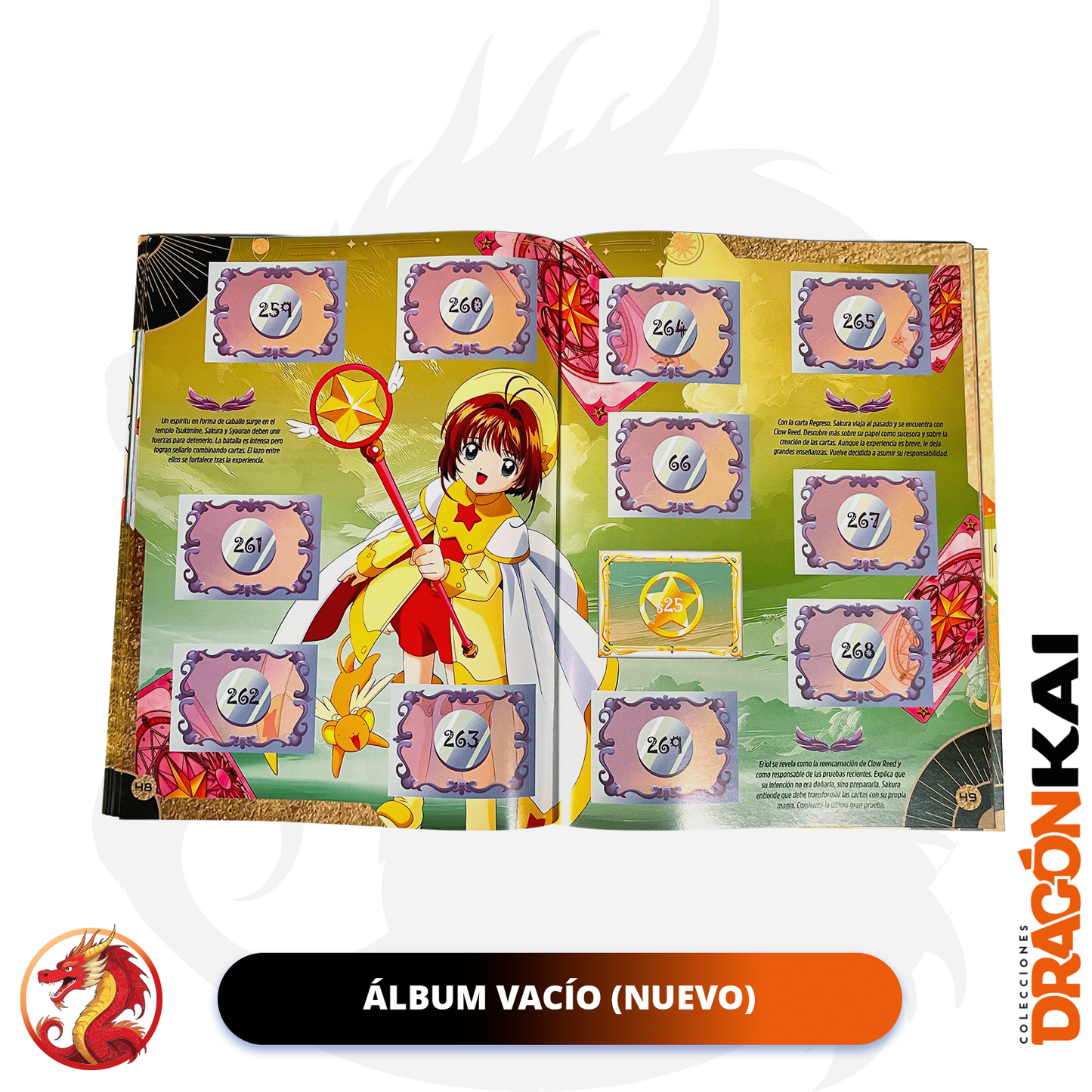 Álbum Sakura: Colección Definitiva + Set completo a pegar + Cartas Clow, Sakura y Clear