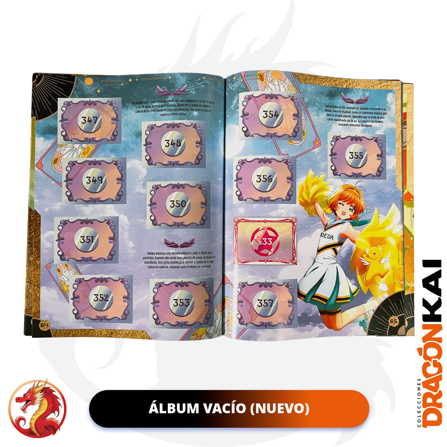 Álbum Sakura: Colección Definitiva + Set completo a pegar + Cartas Clow, Sakura y Clear