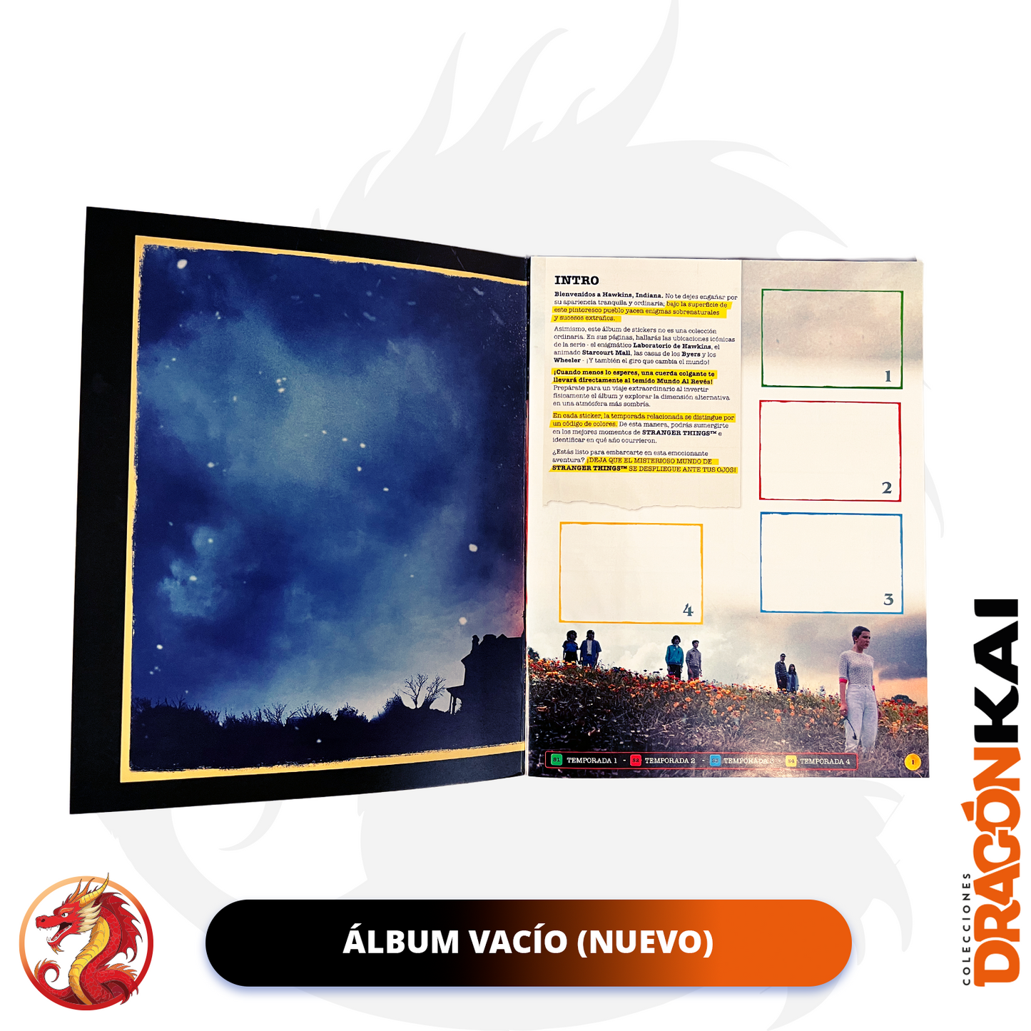 Álbum Stranger Things (Panini 2024) + Set completo a pegar