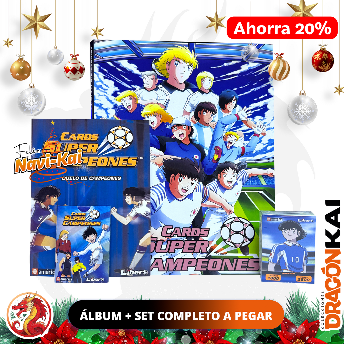 Tarjetas Super Campeones + Coleccionador y estuche