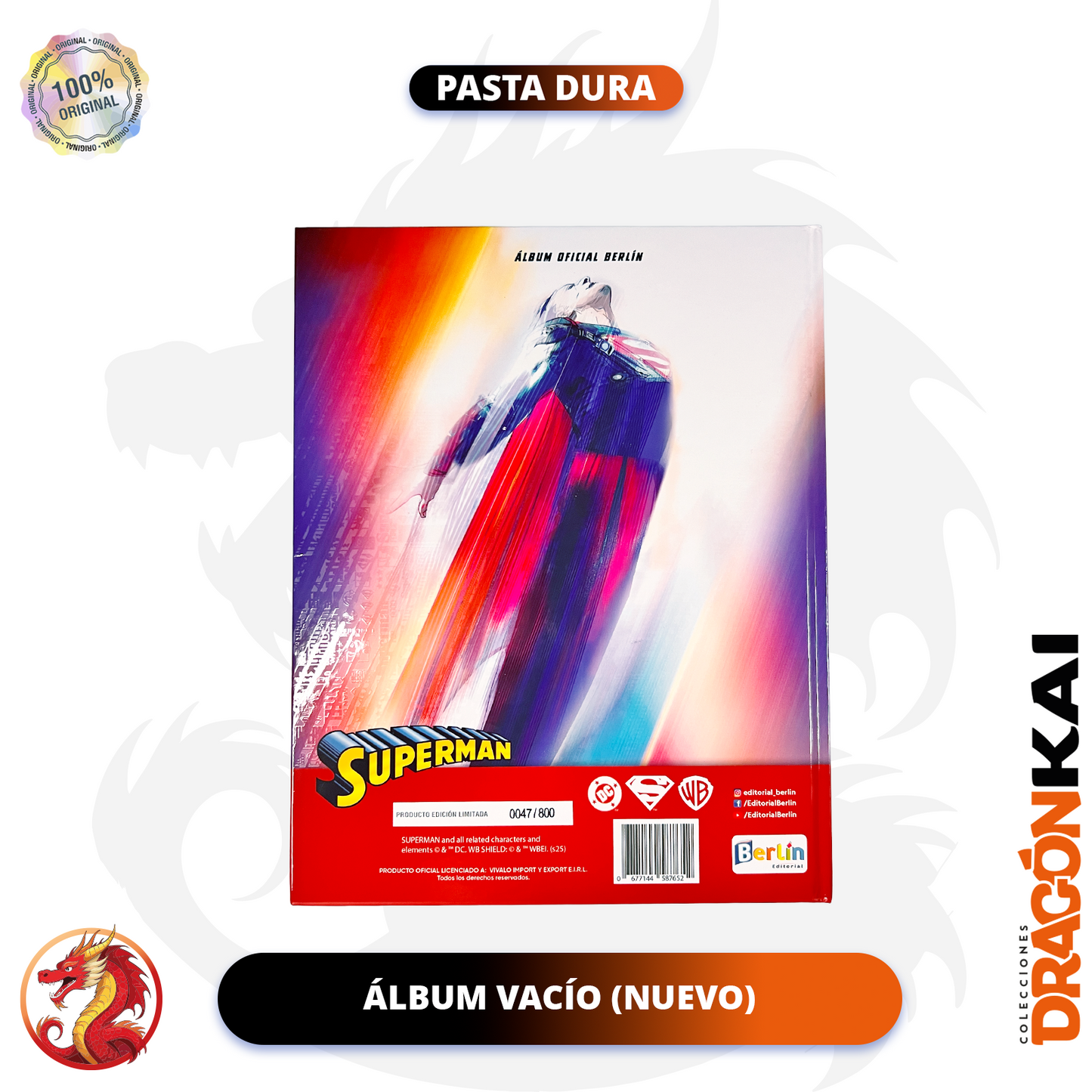 Álbum Pasta Dura Superman (Editorial Berlín) + Set completo a pegar